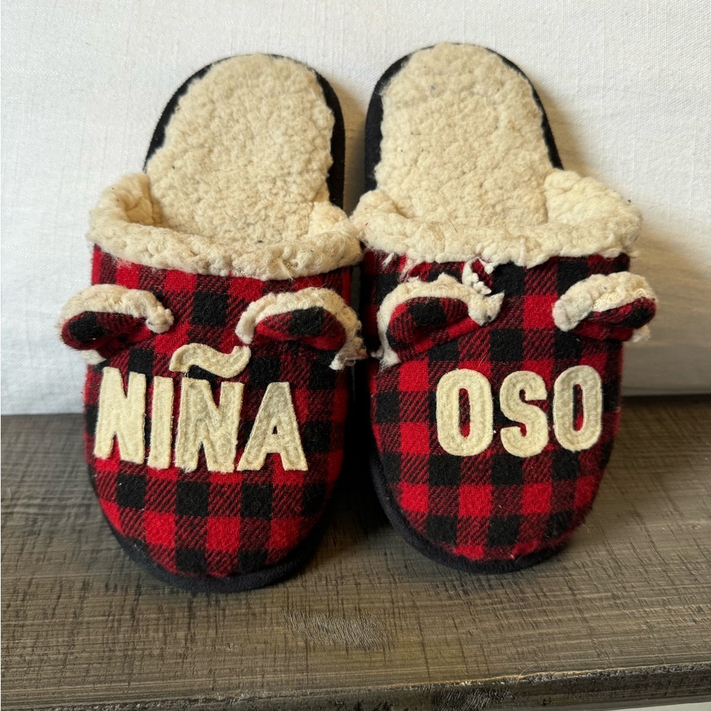 Target | Buffalo Check Nina Oso (Girl Bear) House Slipper | Size 13-1